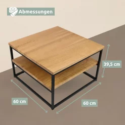 Alternative view of Couchtisch aus Eiche mit zwei Platten