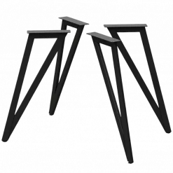 Dreieck Tischgestell Metall Schwarz |Set aus 4 Füßen
