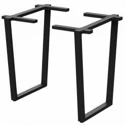 Trapez Tischgestell Metall Schwarz |1 Paar (2 Stück)