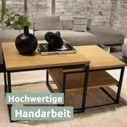 Alternative view of 2er-Set Couchtisch aus Eiche