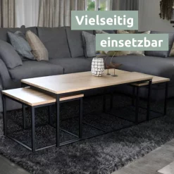 Alternative view of 3er-Set Couchtisch aus Eiche