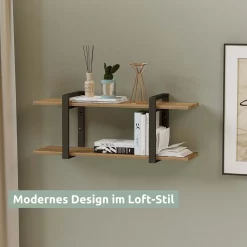 Alternative view of Regal aus Eiche | Wandmontage