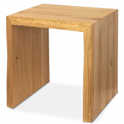 Massivholz Hocker I Bank aus Eiche mit Baumkante | XS