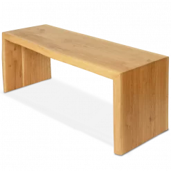 Massivholz Hocker I Bank aus Eiche mit Baumkante | L