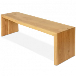 Massivholz Hocker I Bank aus Eiche mit Baumkante | XL