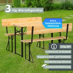Alternative view of Bierzeltgarnitur mit Lehne | klappbar